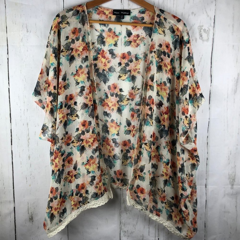 Mason + Mackenzie Kimono Floral Sheer Size XS